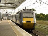 43277 passing very quietly through Berwick on 7 July with a northbound East Coast service.<br><br>[Graham Morgan 07/07/2010]