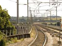 Looking across Royal Border Bridge from the south end of Berwick station. July 2010.<br><br>[Graham Morgan 07/07/2010]