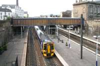 A Waverley-bound empty stock movement photographed running east through platform 3 at Haymarket station on 29 April 2009. <br><br>[John Furnevel 29/04/2009]