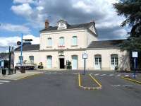 The station at Loches remains busy despite the fact there are only 2 trains each way per day to Tours - there is a busy booking service and as can be seen the station is also an important bus station. July 2010.<br><br>[Mark Poustie 05/07/2010]