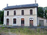 SNCF/CFD d'Indre-et-Loire (reseau sud).  11 July 2010.   The sadly now derelict building at le Grand-Pressigny station, former terminus of the metre gauge line from Ligeuil which closed in 1949 and on the SNCF branch from Port-de-Piles on the main Tours-Poitiers line just north of Chatellerault to Tournon-St Martin which is no longer in use beyond Descartes.<br><br>[Mark Poustie 11/07/2010]