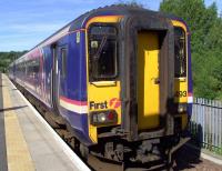 156493 having just arrived at platform 3 at Anniesland with the shuttle from Queen Street on 23 July 2010.<br><br>[Brian Smith 23/07/2010]