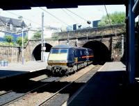 A GNER Glasgow Central - Kings Cross train entering Haymarket Tunnel on 7 May 2004.<br><br>[John Furnevel 07/05/2004]