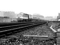 A BR InterCity 125 HST approaching Haymarket in April 1982 with an Aberdeen - Kings Cross service.<br><br>[John Furnevel 19/04/1982]