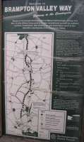 Map of the Brampton Valley Way following the course of the Northampton to Market Harborough railway.<br><br>[Bob Ellis //]