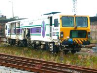 First Engineering tamper DR 7380 4 <I>James Watt</I> stabled in Dumfries south sidings over the weekend in September 2003.<br><br>[John Furnevel 13/09/2003]