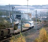 A PW train runs into Millerhill Yard on 2 November 1997 behind 37515.<br><br>[John Furnevel 02/11/1997]