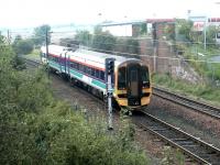 South of Brunstane heading for Newcraighall in October 2002 passing the site of Niddrie North Junction.<br><br>[John Furnevel 15/10/2002]