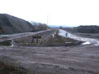 The north east corner of Millerhill up yard adapted to handle ballast. Seen here in December 2003 looking south from alongside the site entrance off Whitehill Road.<br><br>[John Furnevel 11/12/2003]