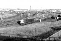 <I>Peak</I> 45025 passing through the yards at York with a down freight in the summer of 1980.<br><br>[John Furnevel 23/07/1980]