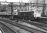 87002 <I>Royal Sovereign</I> leaving Glasgow Central with the 15.02 to Manchester in August 1981.<br><br>[John Furnevel 18/08/1981]