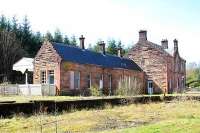 Dalmally station building and former goods yard - April 2005.<br><br>[John Furnevel /04/2005]