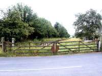 View south through Heriot station from the level crossing in August 2002. [See image 26182]<br><br>[John Furnevel 12/08/2002]