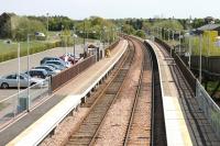 View east over a deserted Glenrothes with Thornton station on a quiet Wednesday in May 2005.<br><br>[John Furnevel 04/05/2005]