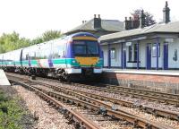 A train from Edinburgh about to leave Ladybank for Dundee on 4 May 2005.<br><br>[John Furnevel 04/05/2005]