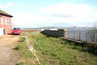 Platform remains at Wormit looking north onto the Tay Bridge in May 2005. Tay Bridge South signal box is on the left.<br><br>[John Furnevel 16/05/2005]