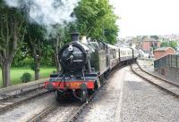 5239 arriving with a train at Paignton Queens Park on 24 July with an afternoon train from Kingswear.<br>
<br><br>[Peter Todd 24/07/2010]