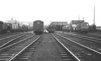 Panorama showing Lostock Hall shed in the mid sixties, with 'the new order' over to the right.<br><br>[Jim Peebles //1966]