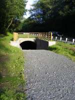 The reopened tunnel under the A72 at Eshiels to the east of Peebles seen on 17 July 2010. [See image 10820]<br><br>[Colin Harkins 17/07/2010]