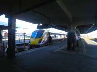 A Northern class 180 <I>Adelante</I> arrival at Blackpool North on 4 August 2010.<br><br>[John Yellowlees 04/08/2010]