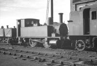 Adams B4 0-4-0T no 30102 photographed on shed at 71A Eastleigh in September 1963, the year it was officially withdrawn by BR. The B4, which had spent almost its entire working life in Southampton Docks, became one of a number of withdrawn locomotives acquired by Butlins for use as static displays at various holiday camps. This example was later sold on to the Bressingham steam museum, wher e it is now on permanent display. <br><br>[K A Gray 25/09/1963]