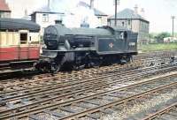 Gresley V3 no 67608 heads towards Waverley on 23 June 1958, shortly after collecting empty stock from the carriage sidings at Saughton Junction. <br><br>[A Snapper (Courtesy Bruce McCartney) 23/06/1958]