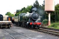 Special occasion on the Gloucestershire Warwickshire Railway on 7 August 2010, the occasion of the inaugural run for restored ex-GWR 2-8-0 no 2807, seen here at Toddington on the day. [See image 30166]<br><br>[Peter Todd 07/08/2010]