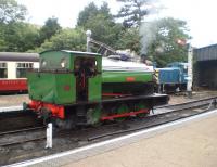 Hunslet 0-6-0ST 'Ring Haw' (No 1982 of 1940) stands alongside D2063 at Sheringham on 1st August 2010.<br><br>[Colin Alexander 01/08/2010]