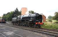 BR Standard class 9F 2-10-0 no 92203 <I>Black Prince</I> at Toddington on 7 August 2010.<br>
<br><br>[Peter Todd 07/08/2010]