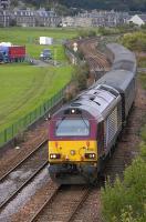 67025 passes Burntisland Links on 13 August with the 17.08 Edinburgh - Fife Circle service.<br><br>[Bill Roberton 13/08/2010]