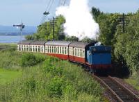 0-6-0T <i>Lord Roberts</i> arriving at Bo'ness from Manuel on Saturday 14 August with 3-coach train.<br><br>[Brian Forbes 14/08/2010]