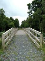 Looking across the replacement bridge constructed by the Army spanning the Forth at Flanders Moss, Gartmore, in August 2010.<br><br>[Alistair MacKenzie 10/08/2010]