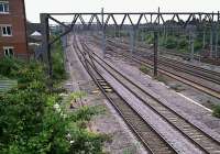 (Re-)Connected at last: the Birmingham-Leicester line (L) can now be accessed from the WCML heading South (R). At least one railtour has already passed this way.<br><br>[Ken Strachan 18/06/2010]