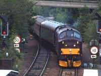 37676 seen shortly after leaving Inverkeithing Yard on 22 August 2010 with the returning empty stock used on the SRPS <I>Forth Circle</I> specials earlier in the day.<br><br>[Brian Forbes 22/08/2010]