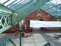 The main entrance to the 1882 NER station at Tynemouth seen from the footbridge on 18 August 2010. [See image 19490 for a thirty year comparison from the same viewpoint].<br>
<br><br>[Colin Alexander 18/08/2010]