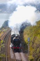 The second trip of the SRPS special photographed alongside Pettycur Bay on 22 August with Burntisland in the background.<br>
<br><br>[Bill Roberton 22/08/2010]