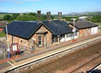 Overall view of progress on the station building at Sanquhar on 13 July 2010. [See image 7002]<br><br>[Peter Rushton 13/07/2010]
