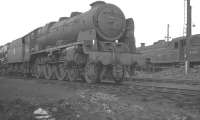 Royal Scot no 46159 <I>The Royal Air Force</I> photographed at 1A Willesden on 28 October 1962, some 5 weeks prior to official withdrawal on 1 December.<br><br>[K A Gray 28/10/1962]