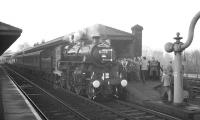 The RCTS/SLS <I>Wansbeck Wanderer</I> stands at Morpeth on 9 November 1963 behind Ivatt 2-6-0 no 43129.<br><br>[K A Gray 09/11/1963]