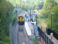 A fair number of passengers waiting to board the 08.25 arrival at Ebbw Vale Parkway on 2 September 2010, that will form the 08.31 service to Cardiff - which, having taken the photograph, I then rushed to join! On leaving the branch for the run along the South Wales main line to Cardiff Central it was obvious the two car unit 150260 was near 95% full, mainly with leisure travellers.<br><br>[David Pesterfield 02/09/2010]