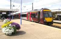 A <i>CrossCountry</i> class 170 Birmingham New Street - Stanstead Airport service calls at Ely in August 2009.<br><br>[Ian Dinmore /08/2009]
