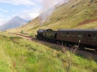 County March Summit sees 61994 <I>The Great Marquess</I> take the <I>West Highlander</I> railtour towards Fort William in fine weather. Later in the day the tour experienced significant difficulties trying to climb the severe gradient out of Oban.<br><br>[Malcolm Chattwood 04/09/2010]