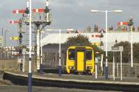 156468 arriving at Blackpool North amongst a fine display of semaphores on 9 September 2010 <br><br>[Graham Morgan 09/09/2010]