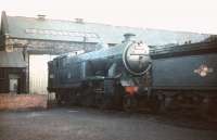 V3 2-6-2T no 67615 stands on Haymarket shed on 28 March 1959. <br><br>[A Snapper (Courtesy Bruce McCartney) 28/03/1959]