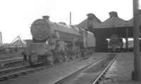 Black 5 no 45217 photographed in Carstairs shed yard on 25 August 1965.<br><br>[K A Gray 25/08/1965]