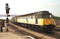 Class 47 no 47197 with a class 33 at Cardiff Central, thought to have beeen taken in the August 1991.<br><br>[John McIntyre /08/1991]