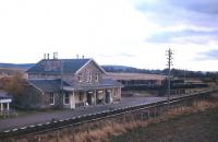 The passenger station may have been deserted but Fearn's freight sidings were awash with traffic - seed potatoes and offshore oil pipes - on 24th October 1972.<br><br>[Frank Spaven Collection (Courtesy David Spaven) 24/10/1972]