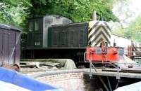 D2207 stands alongside the turntable at Pickering on 26 September.<br><br>[John Furnevel 26/09/2010]