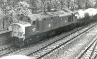 37039 heading west through Princes Street Gardens circa 1988 with a tanker train.<br><br>[Ken Browne //1988]