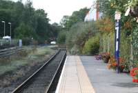 View from the end of the platform at Bishop Auckland terminus on 30 September 2010. The station is used by Northern DMUs on the route east to Darlington, Middlesbrough and Saltburn.  The line on the left is the former Wearhead branch where a regular train service has recently been introduced by the Weardale Railway between Bishop Auckland and Stanhope. The platform used by trains on the Weardale line can be seen in the centre of the photograph beyond the buffer stops and, while the route between the two platforms is currently rather circuitous, agreement has been reached on the establishment of a direct fenced pathway between the two - something which will no doubt be appreciated by all concerned.<br><br>[John Furnevel 30/09/2010]